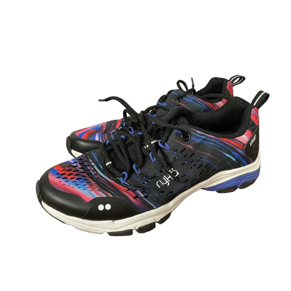Ryka Vivid RZX Athletic Shoes Women's US 7M Black Blue Red Cross Training Dance
